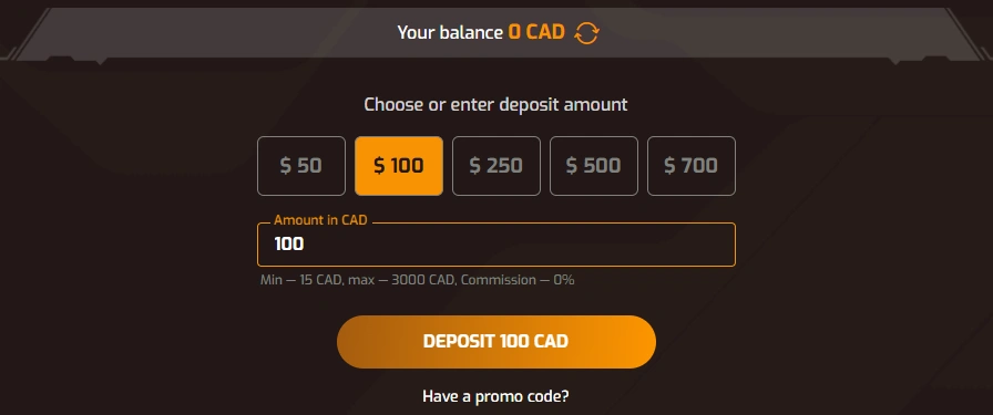 Hugo Cashier Deposit