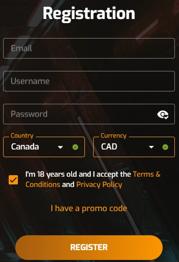 Hugo Registration Form