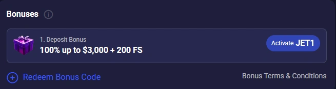 Jet4Bet Casino Activate Jet1