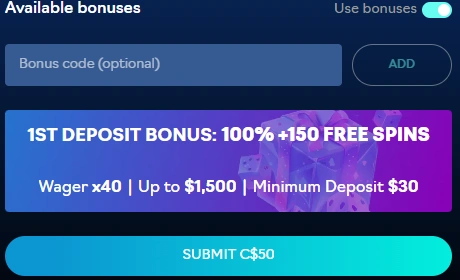Oshi Casino Deposit Code
