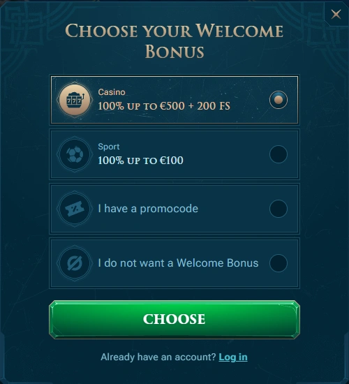 Slotuna Welcome Bonus Selection