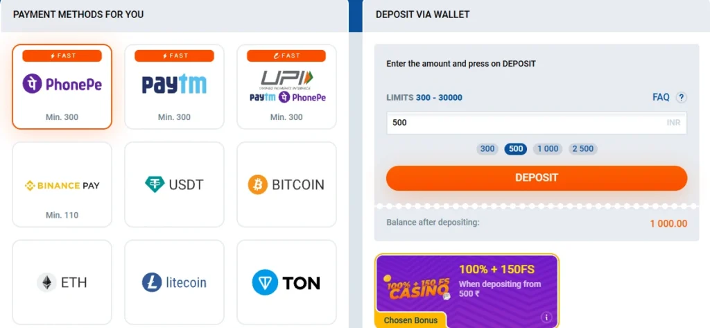 Mostbet Casino Deposit Cashier