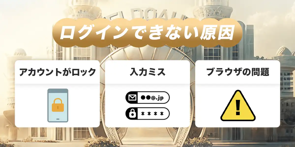 エルドアカジノへログインできない時の原因と対処法