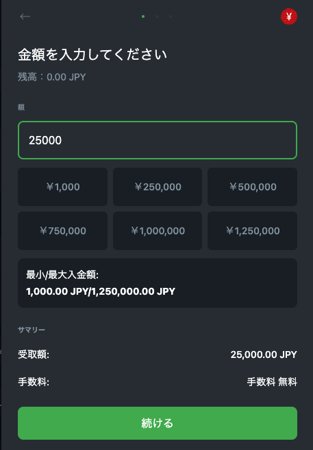 スポーツベットアイオーの入金方法