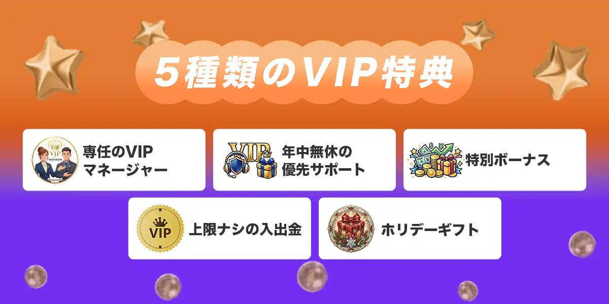 ビットカジノのVIPプログラム詳細