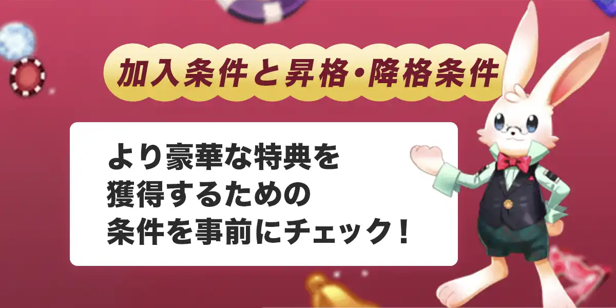 ミスティーノVIPの加入条件と昇格・降格条件