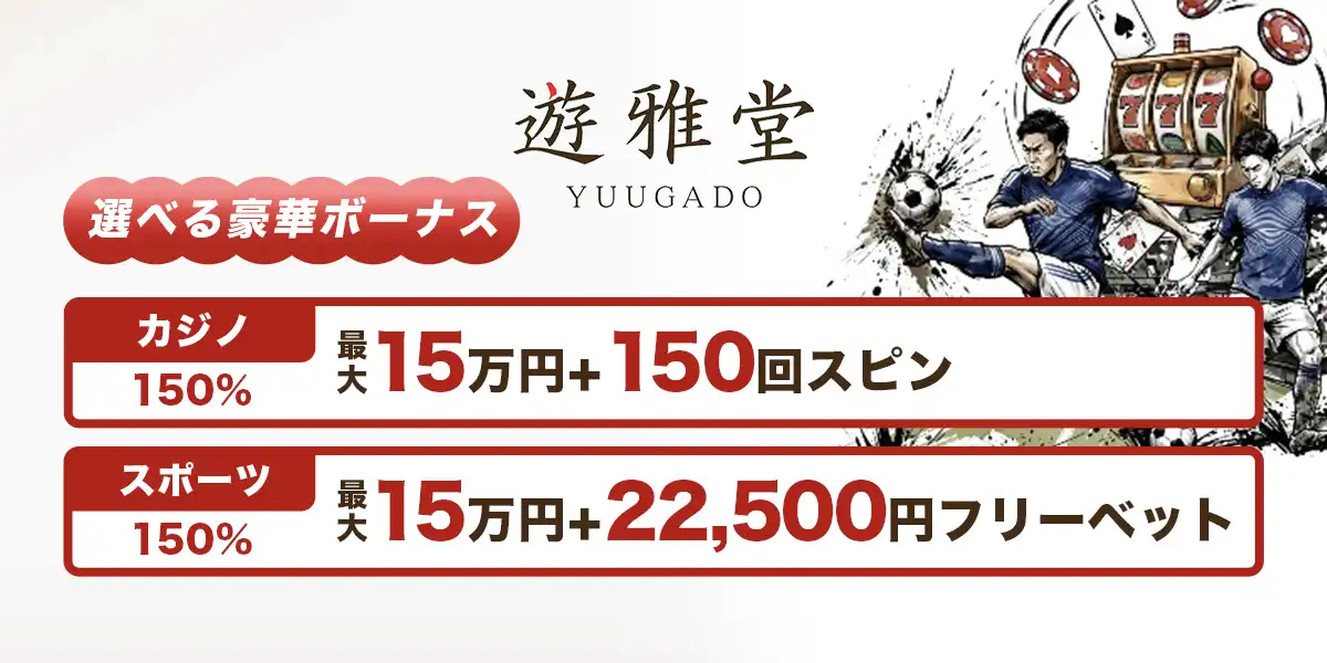 遊雅堂のウェルカムボーナス