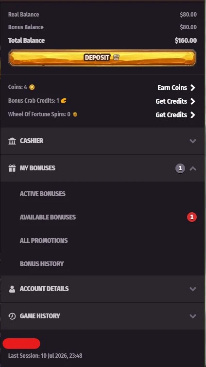 Dragonia Casino Available Bonuses List