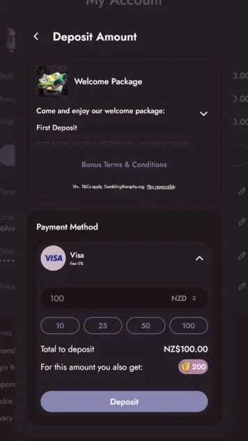 MrFortune Casino Making First Deposit